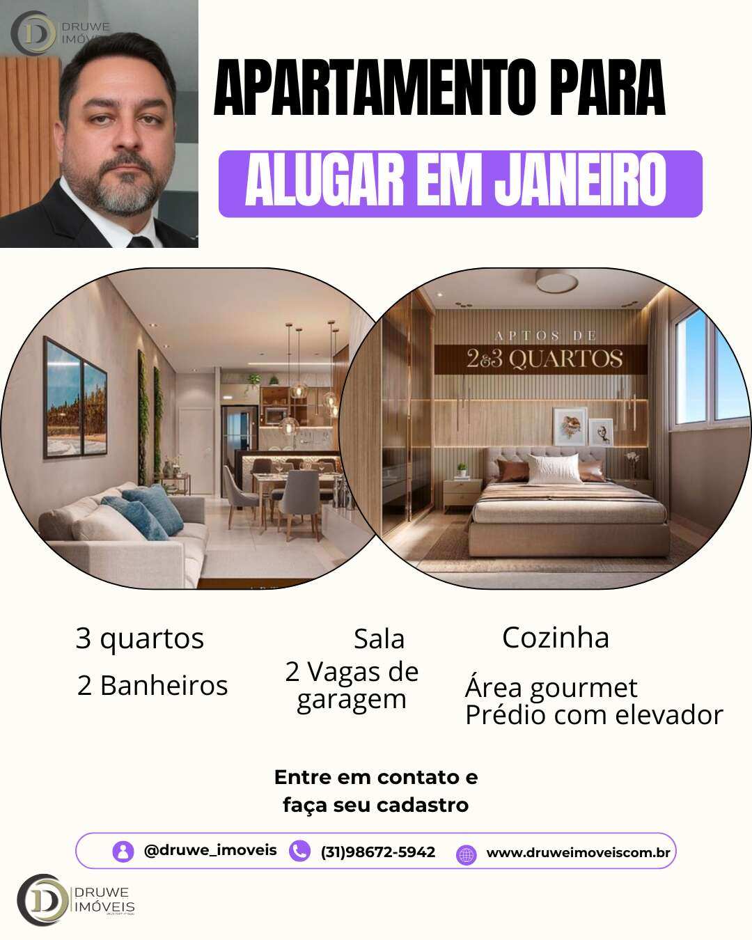 Apartamento para alugar em Ipatinga, Imbaúbas, com 3 quartos - Gustavo Druwe - Imóveis